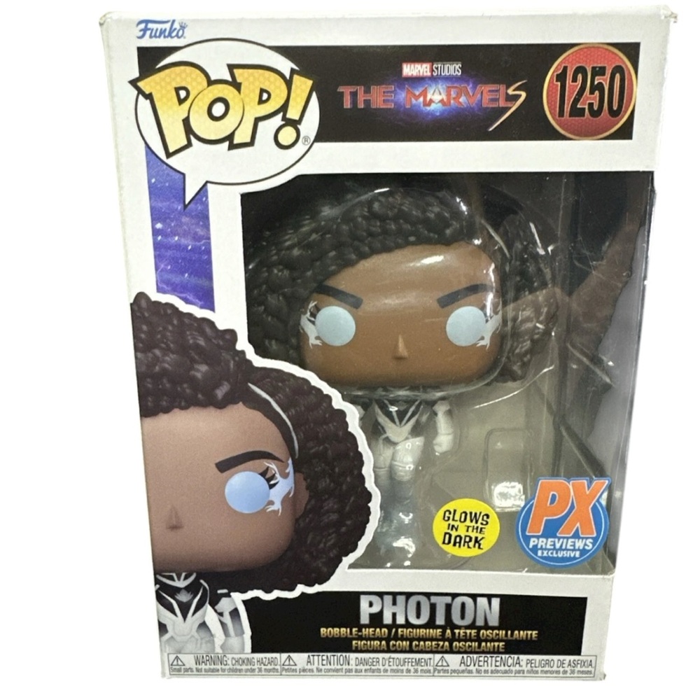 Funko Pop! The Marvels Photon Glow in the Dark Vinyl Figure NIB - Picture 2 of 6